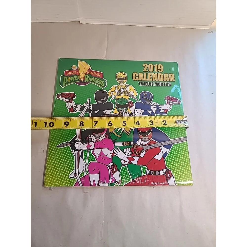 NOS Sealed 2019 Mighty Morphin POWER RANGERS 12 Month Wall Calendar 10